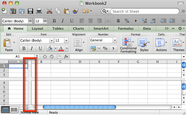 excel for mac freeze two sets of panes